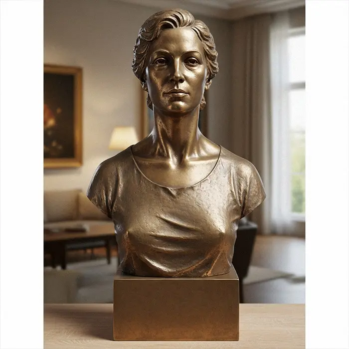 custom lifelike bust sculpture from photo