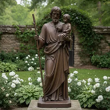 St Joseph with Child Jesus statue showing fatherhood