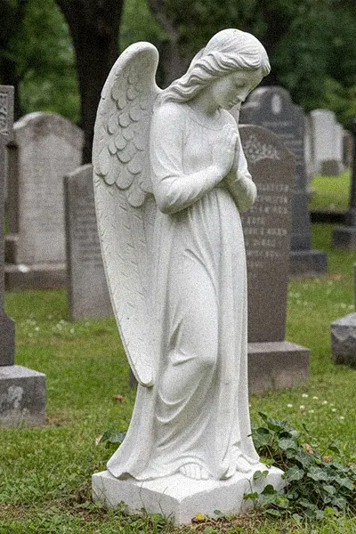 hand carved marble angel headstones