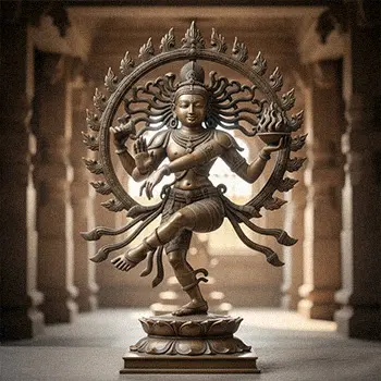 Rear view of Nataraja statue showing strong internal structure