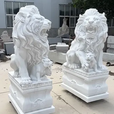 Large Outdoor Lion Statues Collection