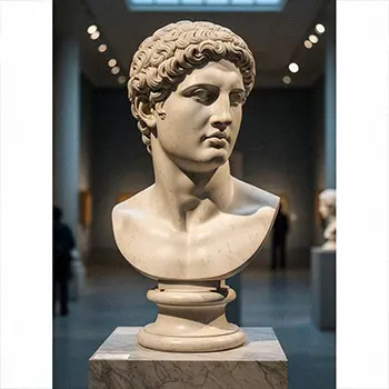 Classic Greek God Apollo bust sculpture representing beauty