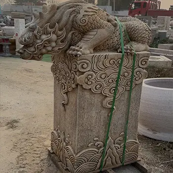 Chinese stone mythical beast guardian statue Pi Xiu