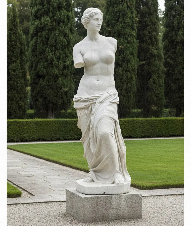 Life-size white marble classical sculpture replicas of Venus de Milo