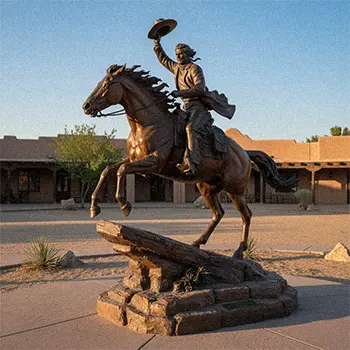 Frederic Remington bronze Bronco Buster statue replica