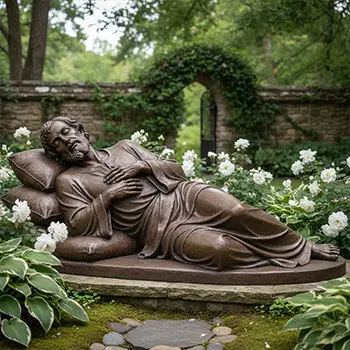 Sleeping St Joseph statue lying down for catholic devotion