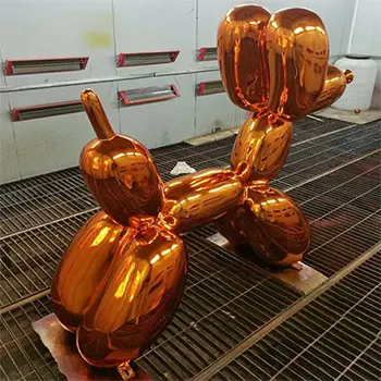 Large red stainless steel balloon dog sculpture Jeff Koons replica