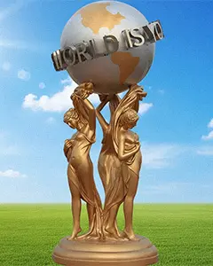 The World Is Yours bronze globe fountain statue from Scarface movie