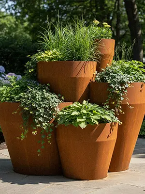 Corten Steel Planters Collection
