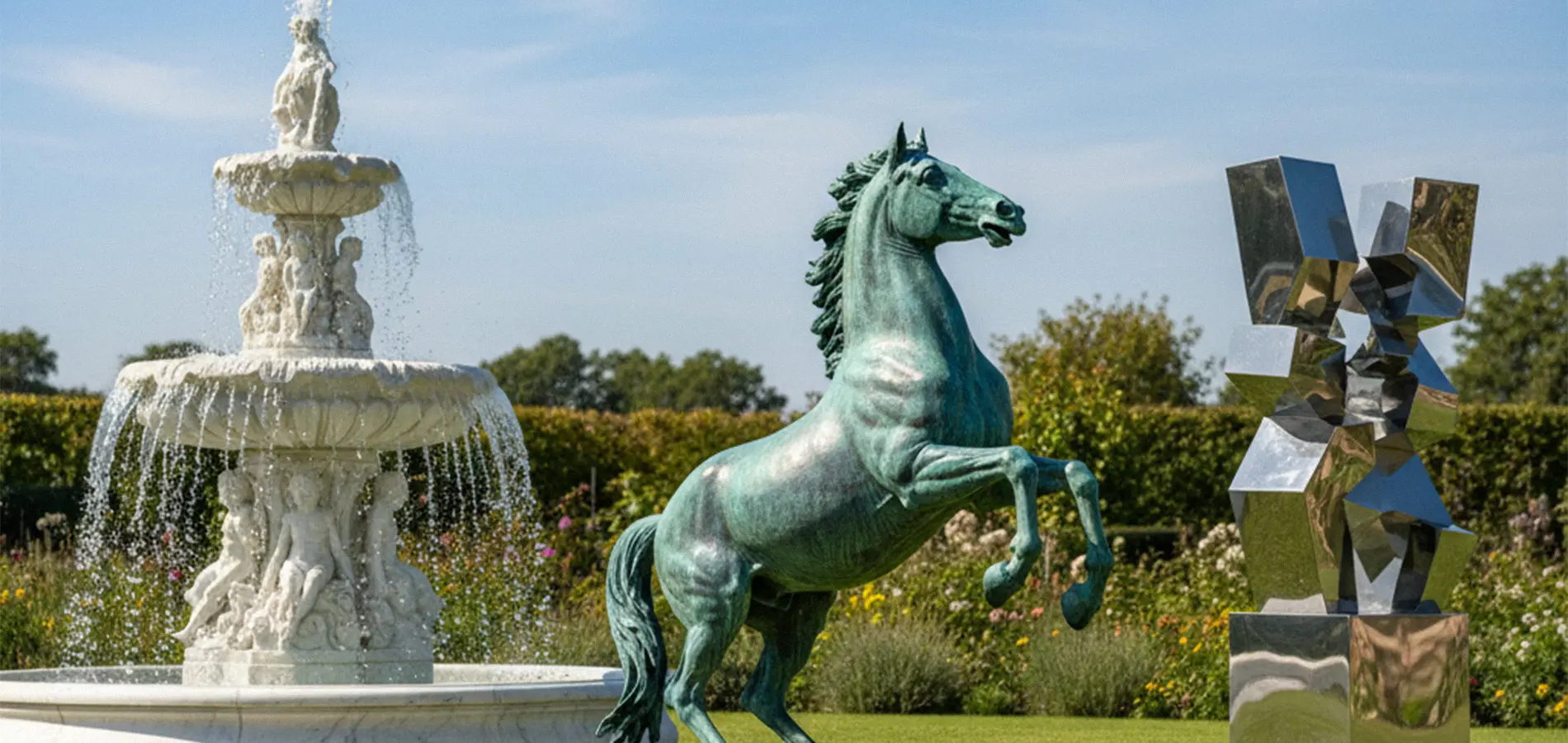 Factory direct custom statues and large outdoor sculptures by Yun Sculpture foundry
