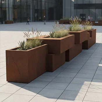 Corten Steel Planters collection