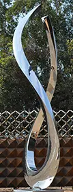 Client review video of custom stainless steel sculpture by Yun Sculpture