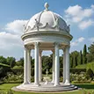 Client review video of custom marble gazebo by Yun Sculpture