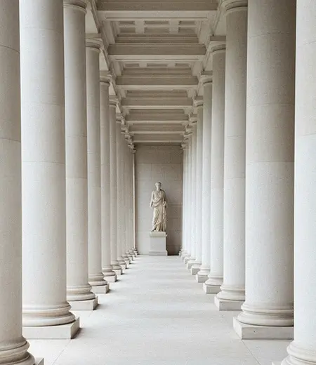 Large marble Roman columns