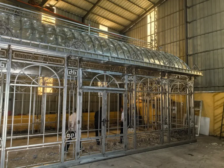 large victorian iron conservatory arched glass roof