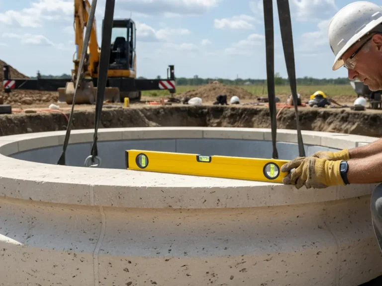 leveling stone fountain basin with plastic shims