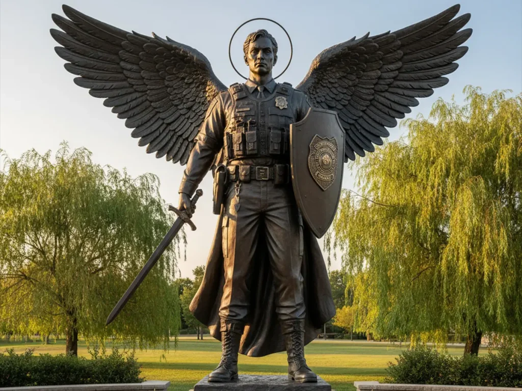 st michael police statue bronze memorial gift