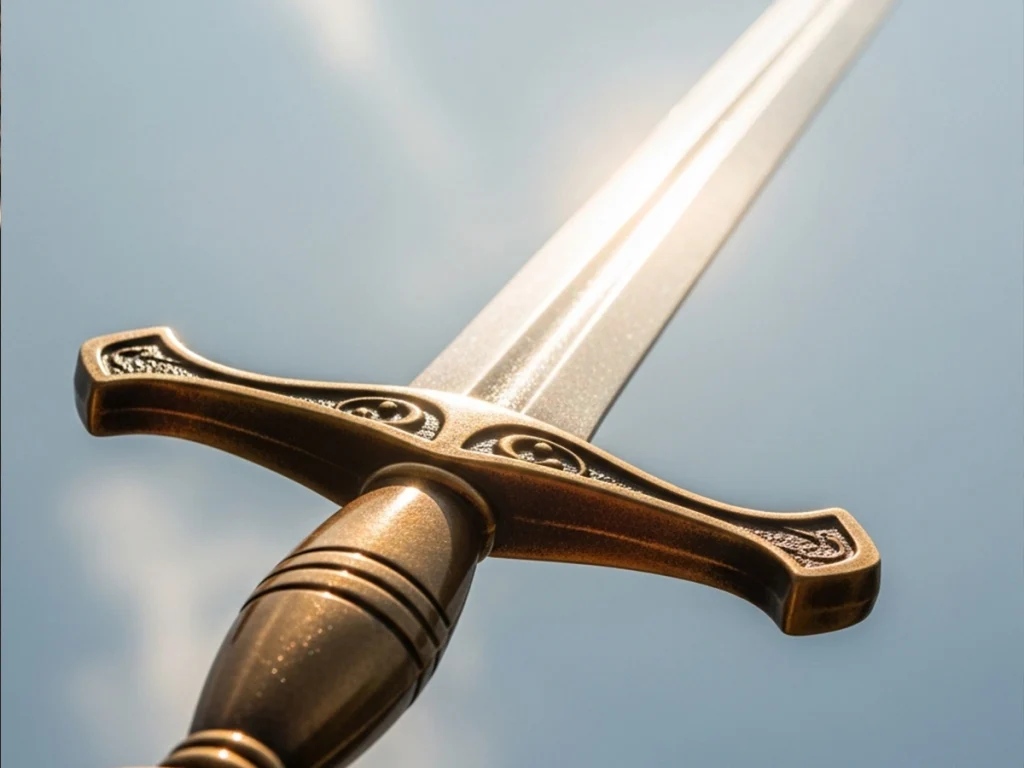 bronze st michael sword symbolizing divine protection and strength