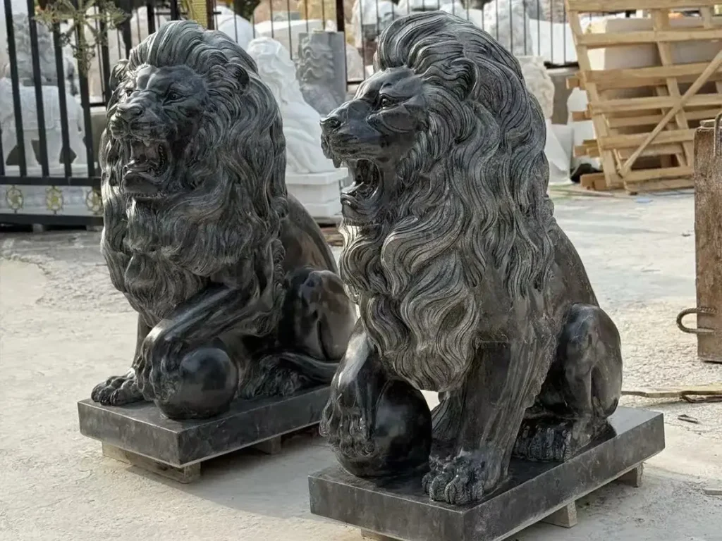 imposing-black-stone-sitting-lions-gateway-effect