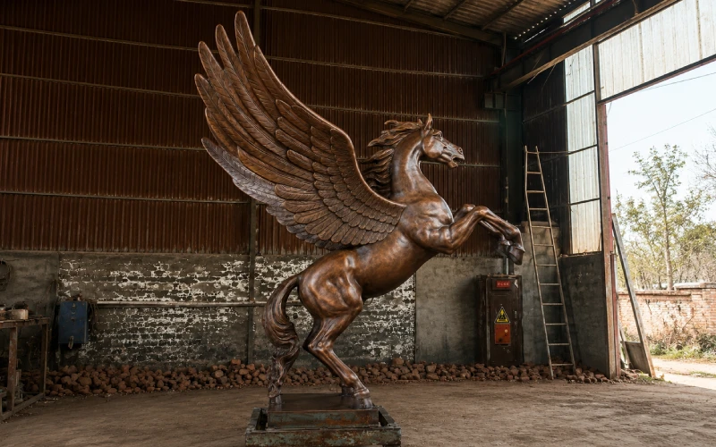 Bronze Pegasus winged horse statue for outdoor display — Yun Sculpture