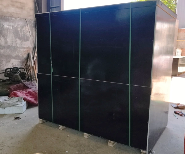 Reinforced export packing crate prepared for the custom bronze bluebird sculptures before international shipping.